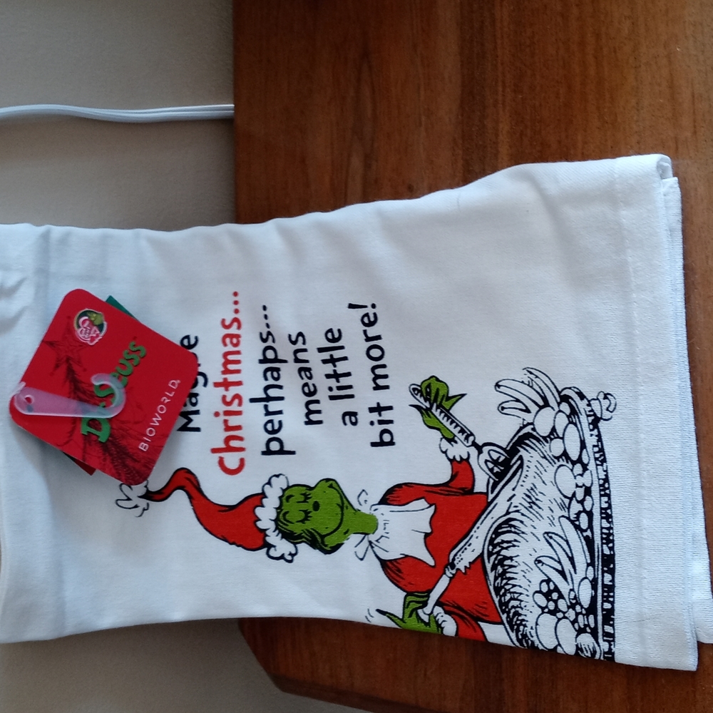 Grinch kitchen towel